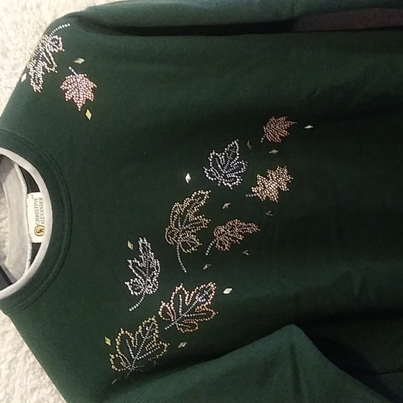 Vintage christine alexander leaf sweater size medium - Picture 3 of 3